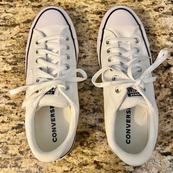 Converse Chuck Taylor All Star Low Top White‎ Canvas Sneakers Men 8.5 Women 10.5 - Picture 2 of 7